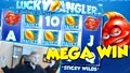 Big Win!!! Lucky Angler Huge Win - Netent - Free Spins (online