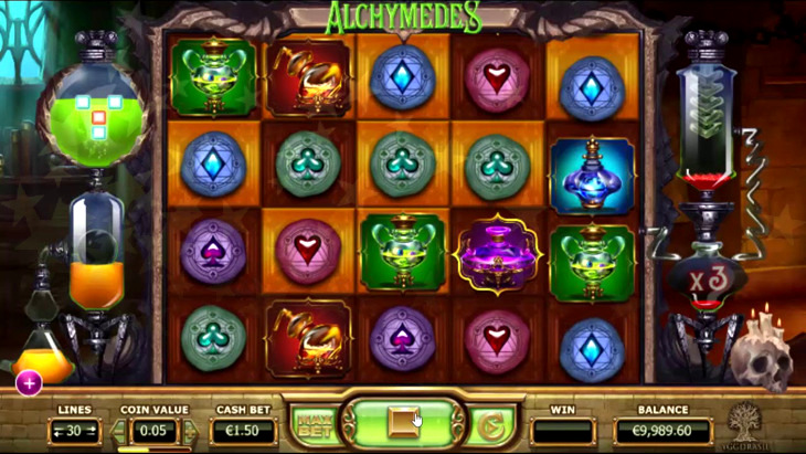 Alchymedes Slot Machine Online