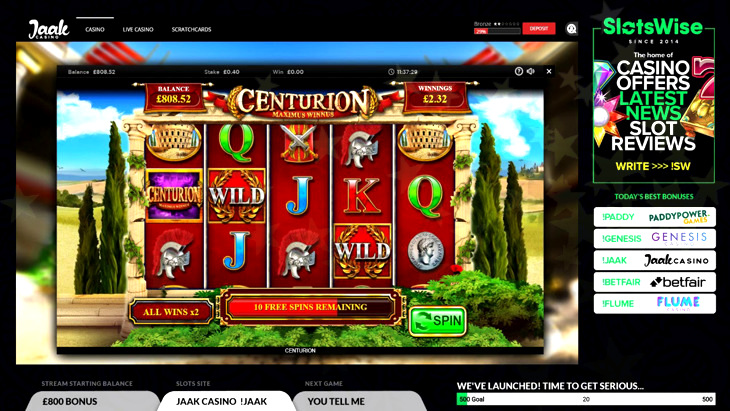 Centurion Free Spins Slot Machine