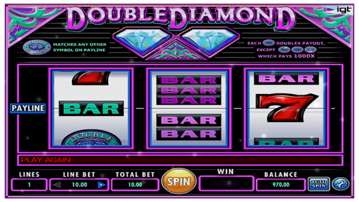 double diamond free spin slot machine