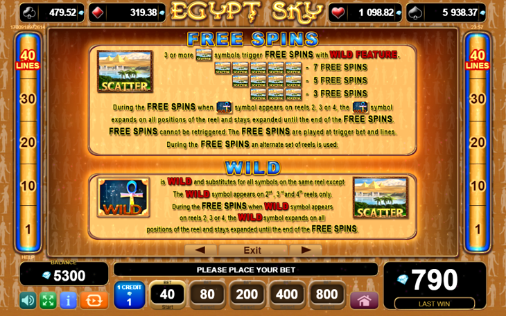 Egypt Sky Slot Online Free